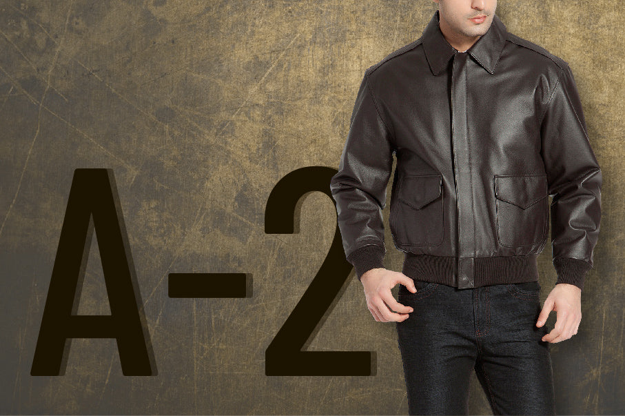 Landing Leathers Air Force Men A-2 Goatskin Leather Flight Bomber Jacket