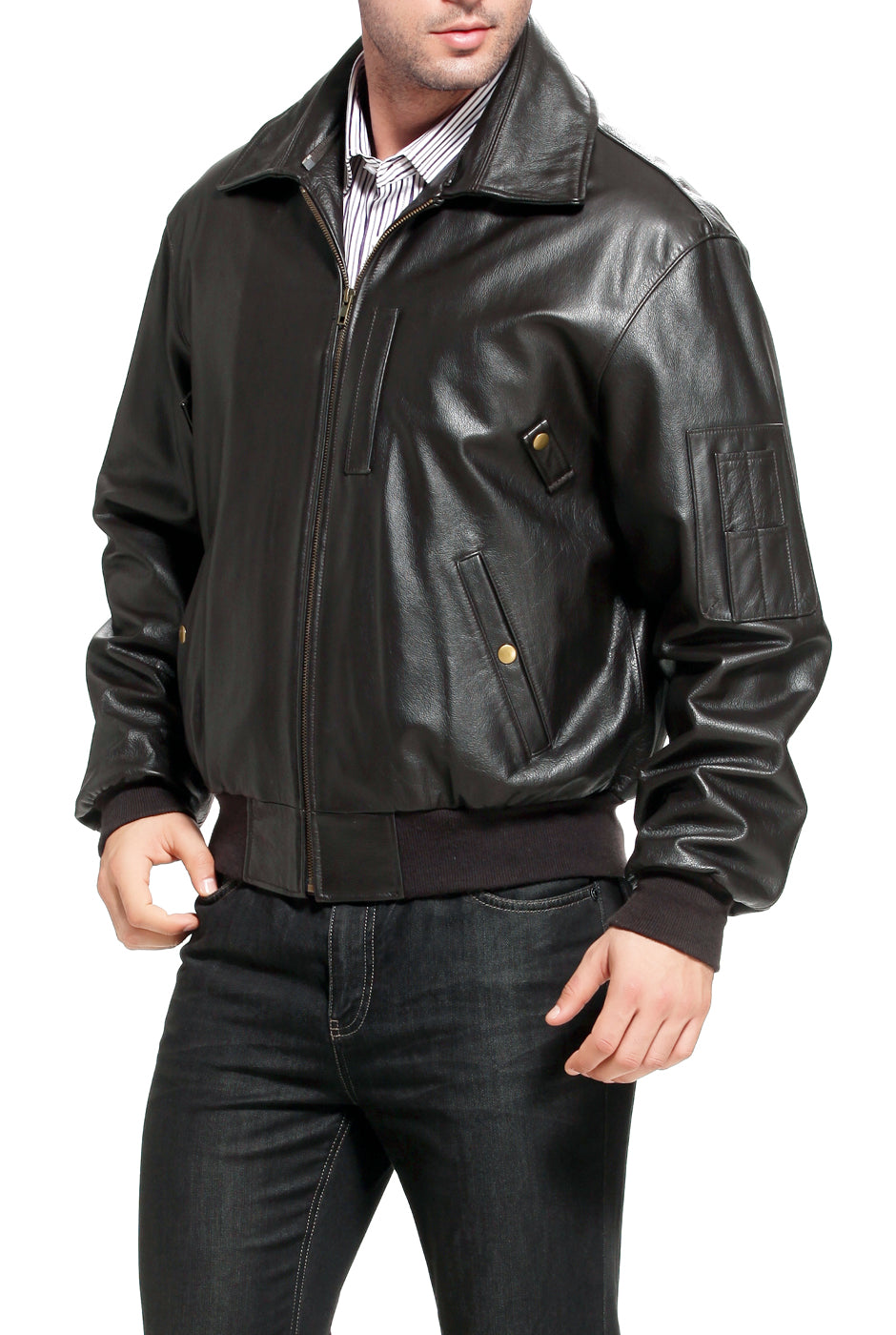 Landing Leathers Men's Air Force B-15 Cowhide Leather Flight Bomber Jacket