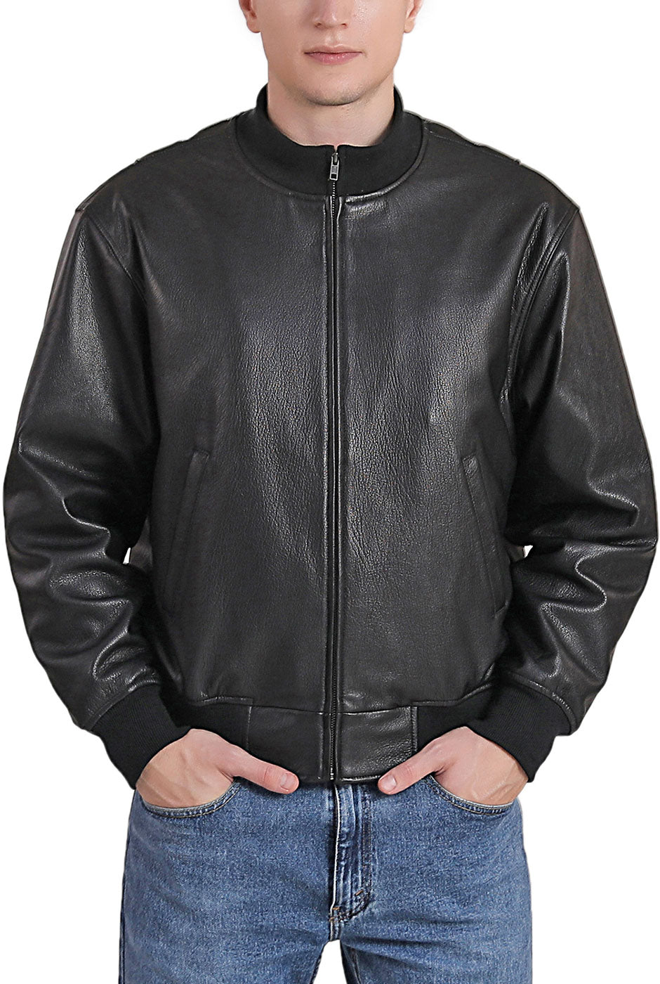 Landing Leathers Men WWII Leather Tanker Jacket