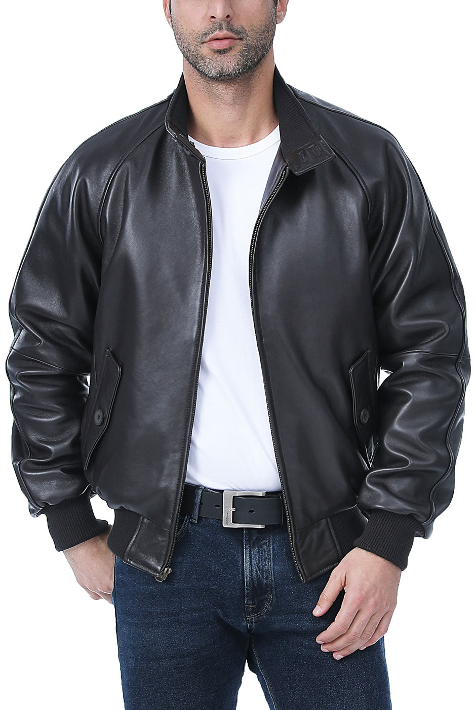 Landing Leathers Men WWII Lambskin Leather Bomber Jacket