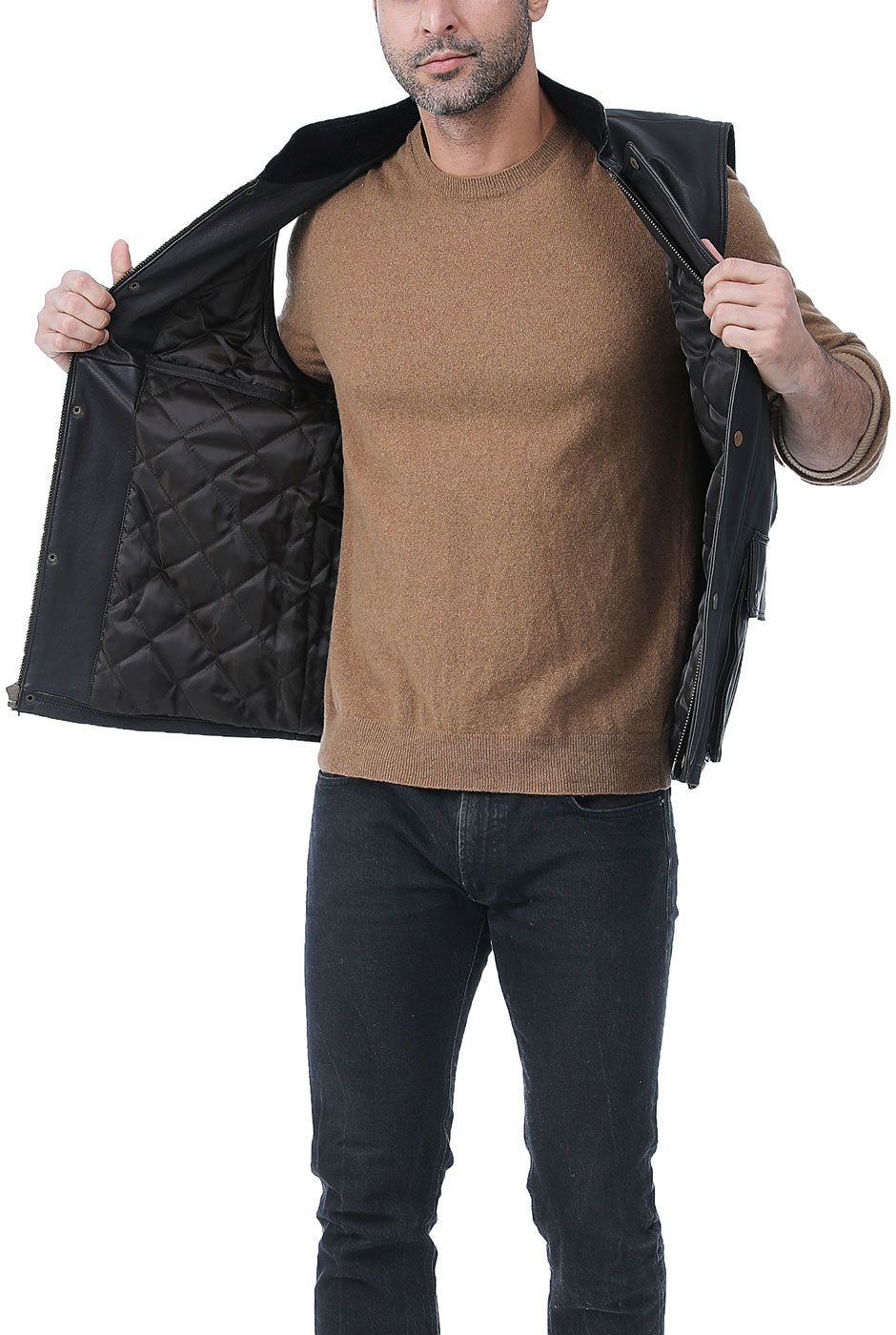 Landing Leathers Men Goatskin Leather Munitions Vest