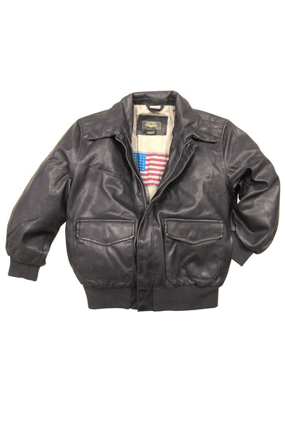 Landing Leathers Big Boys Air Force A-2 Faux Leather Flight Bomber Jac