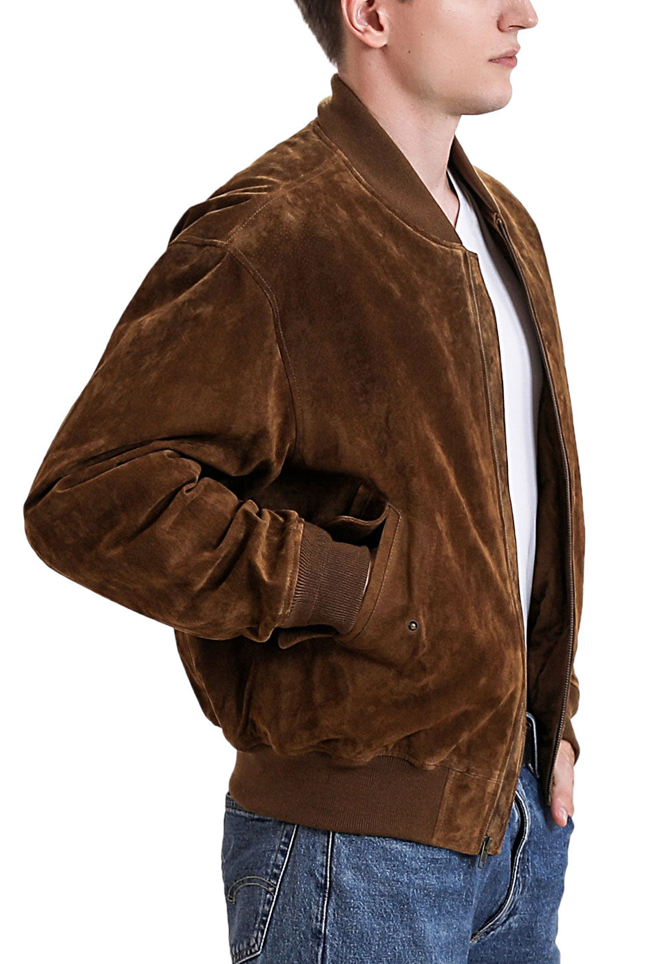 Leather ma1 deals bomber jacket
