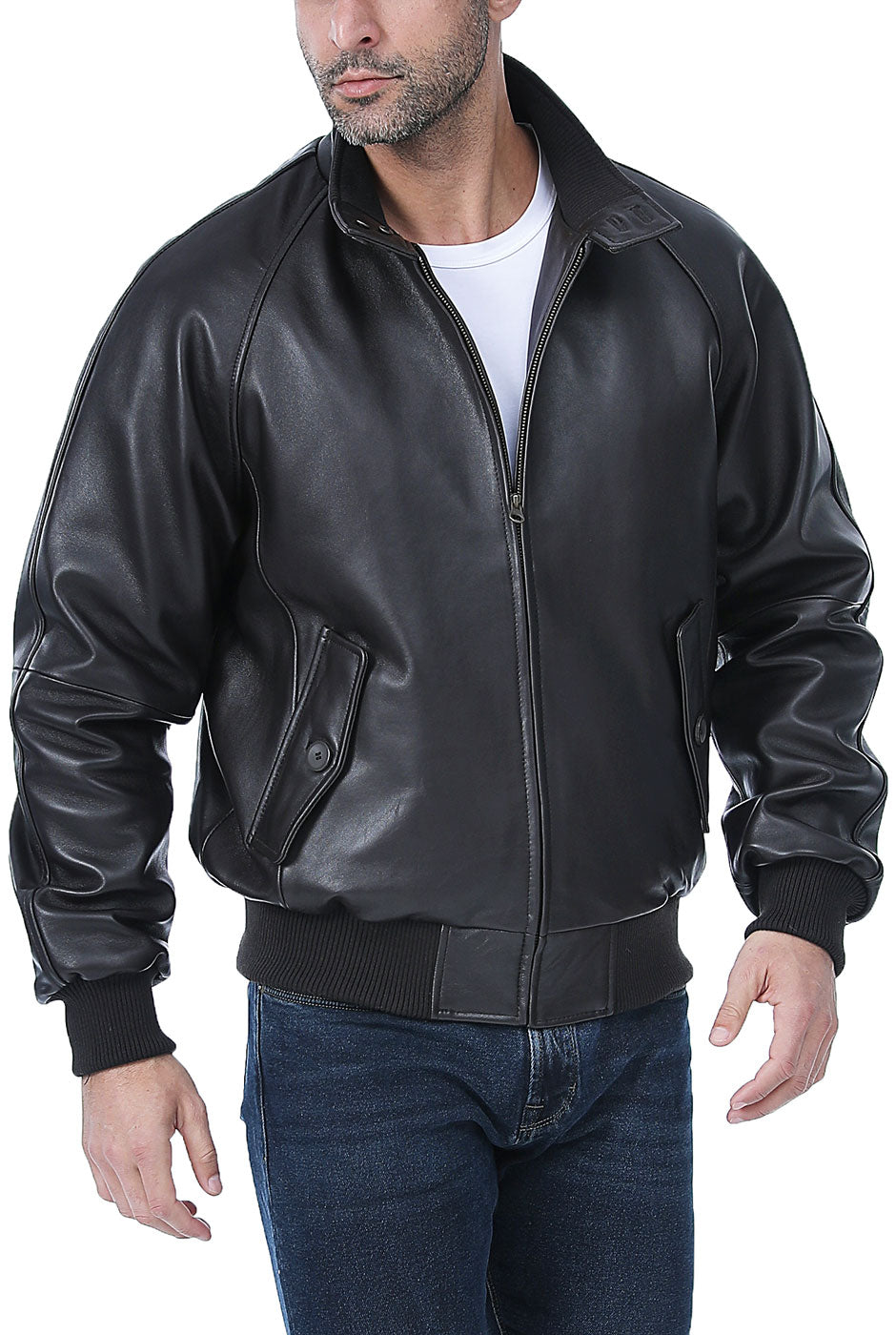 Landing Leathers Men WWII Lambskin Leather Bomber Jacket