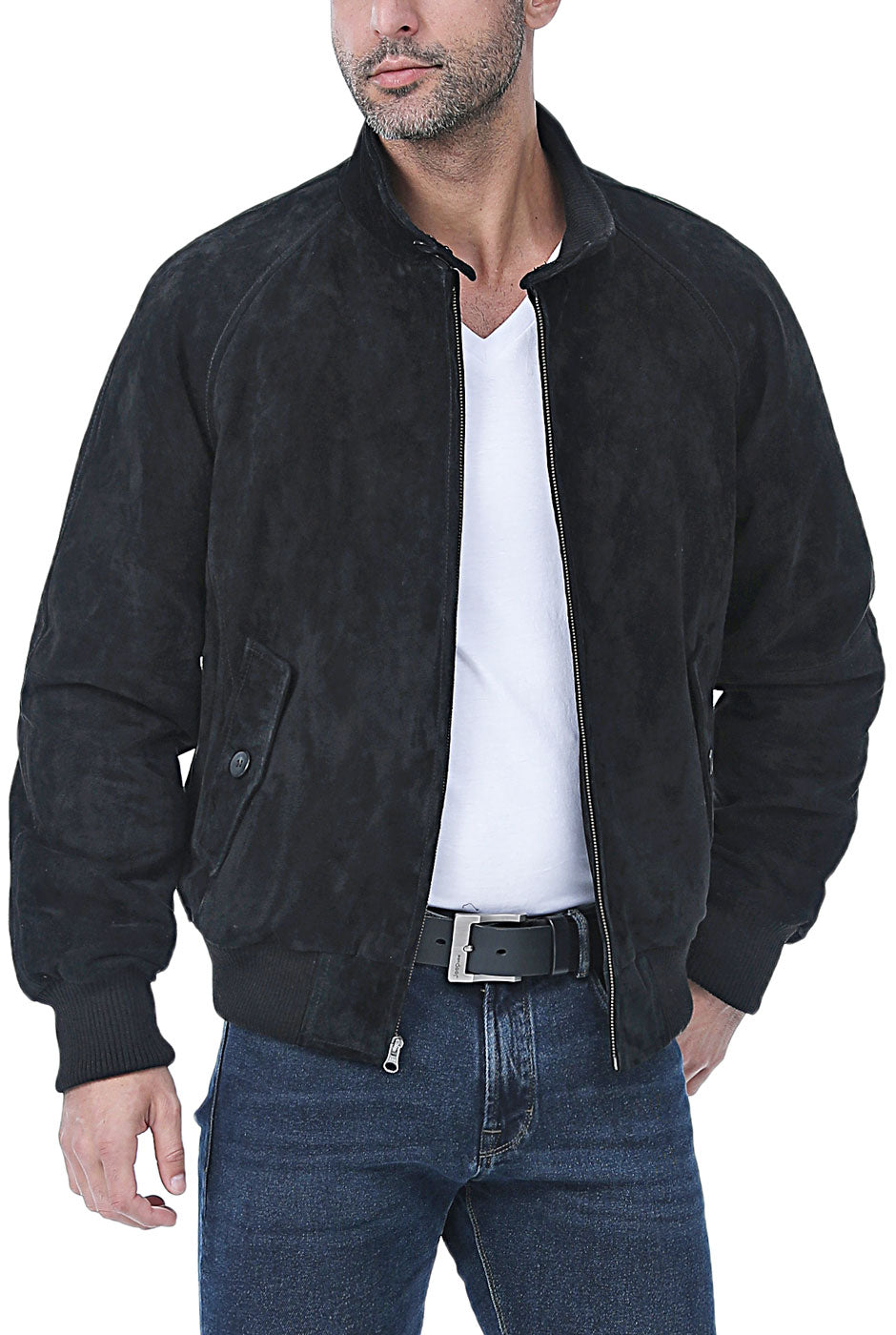 Landing Leathers Men Monogram Collection Air Force A-2 Leather Flight Bomber  Jacket Dark Brown Medium at  Men's Clothing store