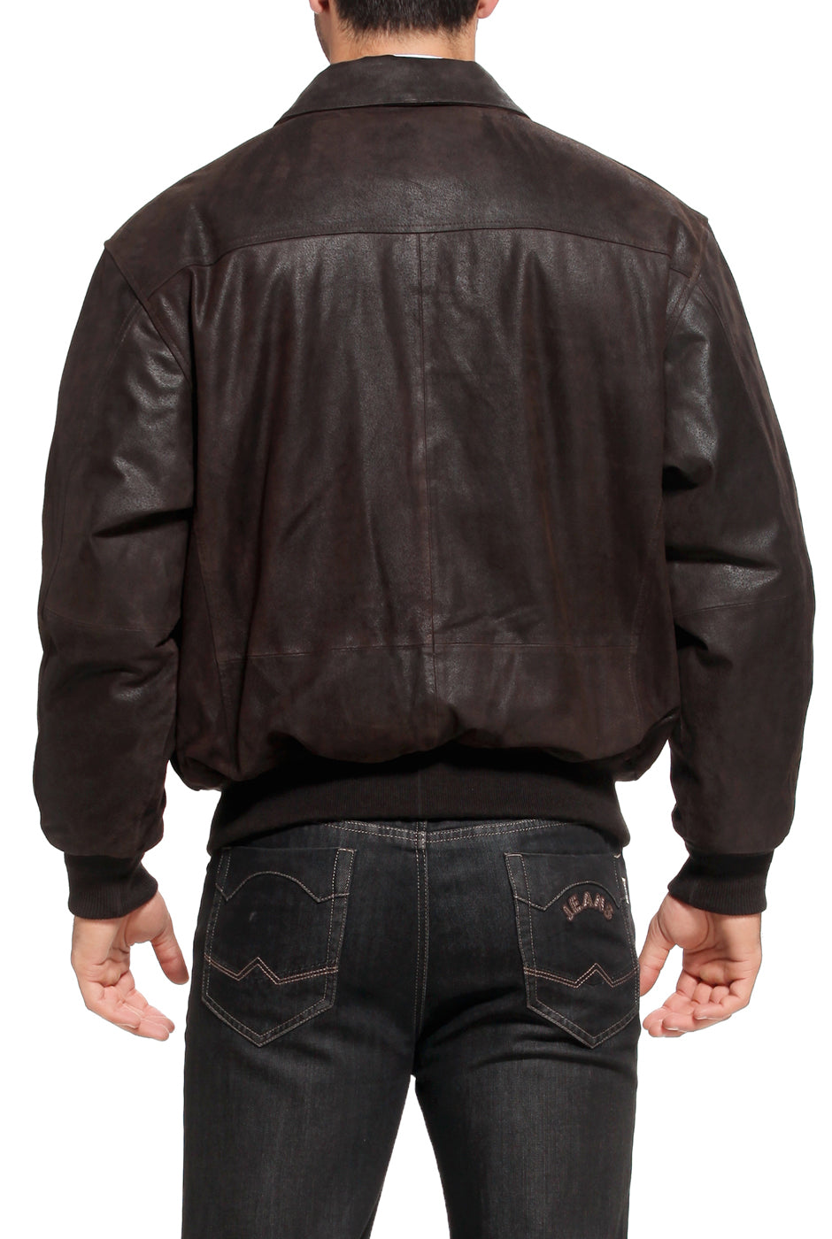Landing Leathers Air Force Men A-2 Distressed Leather Flight Bomber Jacket