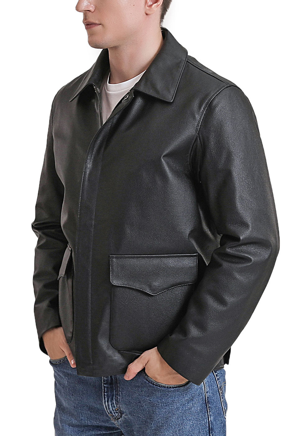 Landing Leathers Men Hero Indy-Style Cowhide Leather Jacket