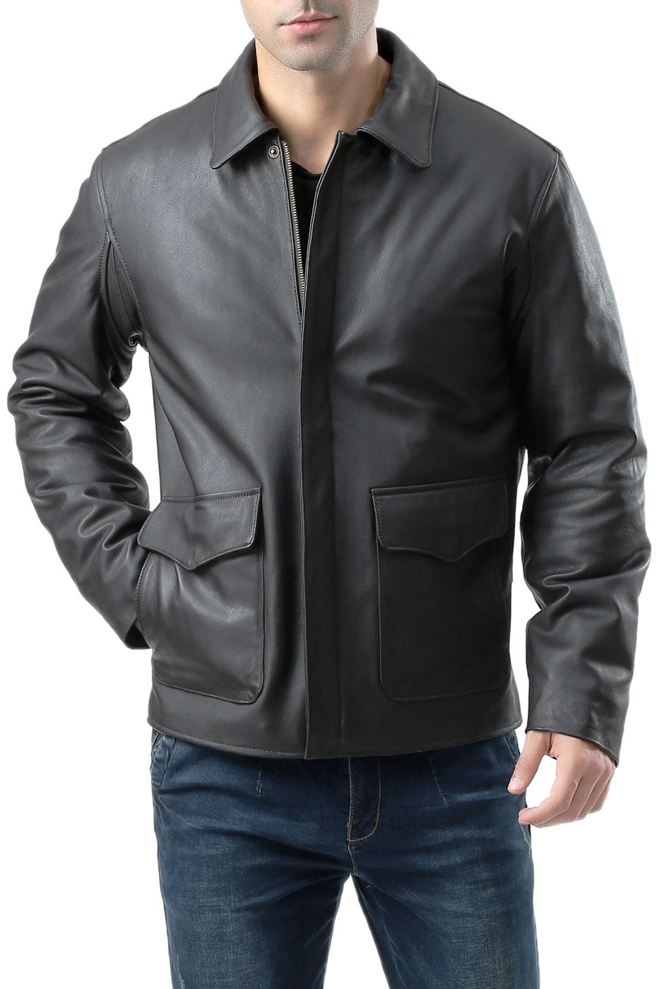 Landing Leathers Men Hero Indy-Style Cowhide Leather Jacket