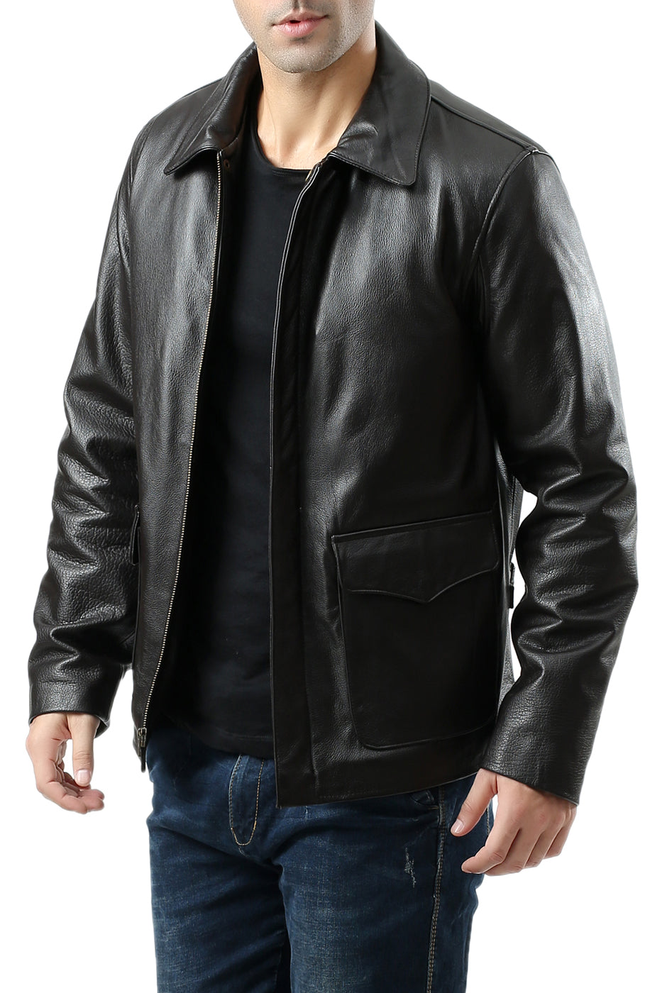 Landing Leathers Men Voyager Indy-Style Goatskin Leather Adventurer Jacket