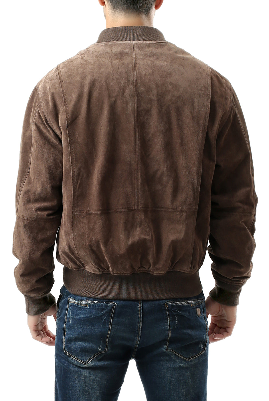 Landing Leathers Men WWII Suede Leather Tanker Jacket