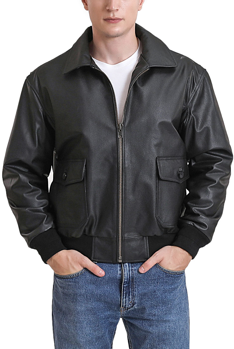 Landing Leathers Men Monogram Collection B-3 Sheepskin Bomber Jacket –  Luxury Lane